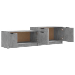 Meuble TV Gris béton 158,5x36x45 cm Bois d'ingénierie 