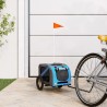 Remorque de vélo pour animaux de compagnie bleu et gris 