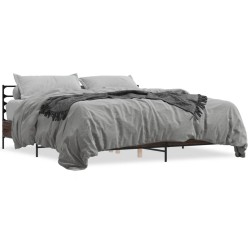 Cadre de lit sans matelas chêne marron 180x200 cm 