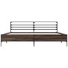 Cadre de lit sans matelas chêne marron 180x200 cm 