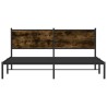 Cadre de lit en métal sans matelas chêne fumé 183x213 cm 