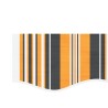 Tissu de remplacement de cantonnière d’auvent rayure jaune gris 
