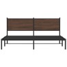 Cadre de lit en métal sans matelas chêne marron 183x213 cm 