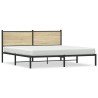 Cadre de lit en métal sans matelas chêne sonoma 183x213 cm 