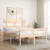 Lit pour personne âgée sans matelas 140x190 cm bois massif 