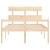 Lit pour personne âgée sans matelas 140x190 cm bois massif 