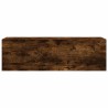 Armoire murale de bain chêne fumé 100x25x30cm bois d'ingénierie 