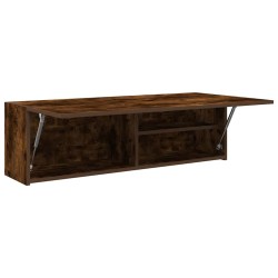 Armoire murale de bain chêne fumé 100x25x30cm bois d'ingénierie 