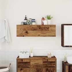 Armoire murale de bain vieux bois 100x25x30cm bois d'ingénierie 