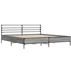 Cadre de lit sans matelas sonoma gris 180x200 cm 