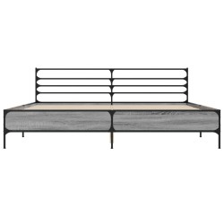 Cadre de lit sans matelas sonoma gris 180x200 cm 