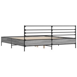 Cadre de lit sans matelas sonoma gris 180x200 cm 