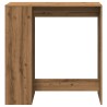 Table de bar avec étagères chêne artisanal bois d'ingénierie 