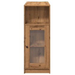 Table de bar avec étagères chêne artisanal bois d'ingénierie 