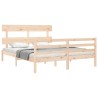 Cadre de lit sans matelas bois massif 