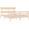 Cadre de lit sans matelas bois massif 