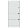 Armoire à chaussures 4 portes Blanc 59x24x136 cm Aggloméré 