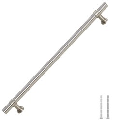 Poignées d'armoire 5 pcs argenté 224 mm acier inoxydable 