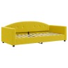 Lit de repos sans matelas jaune 90x200 cm velours 