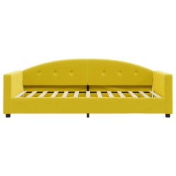 Lit de repos sans matelas jaune 90x200 cm velours 