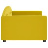 Lit de repos sans matelas jaune 90x200 cm velours 