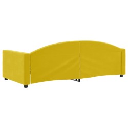 Lit de repos sans matelas jaune 90x200 cm velours 