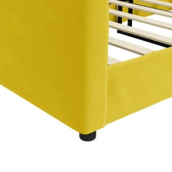 Lit de repos sans matelas jaune 90x200 cm velours 
