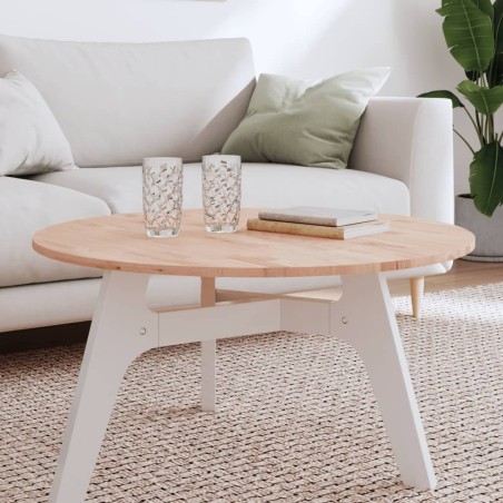 Dessus de table Ø80x1,5 cm rond bois massif de hêtre 