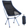 Chaise de camping pliable PVC et aluminium Noir 