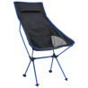Chaise de camping pliable PVC et aluminium Noir 