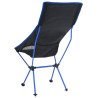 Chaise de camping pliable PVC et aluminium Noir 
