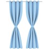 Rideau avec œillets métalliques 2 pcs 135 x 245 cm Turquoise 