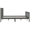 Cadre de lit sans matelas gris 150x200 cm bois massif 