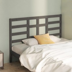Tête de lit Gris 141x4x104 cm Bois massif de pin 