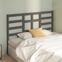 Tête de lit Gris 141x4x104 cm Bois massif de pin 