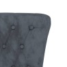 Chaise à dossier haut gris foncé velours conception de bouton 