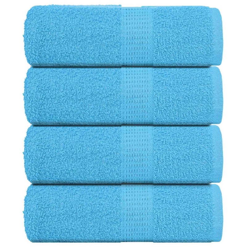 Serviettes de visage 4 pcs turquoise 30x30cm 360g/m² 100% coton 
