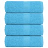 Serviettes de visage 4 pcs turquoise 30x30cm 360g/m² 100% coton 