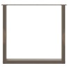 Pieds de table à manger en forme de U, 2 pièces, acier naturel, 90 x (72-73) cm 