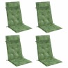 Coussins de chaise à dossier haut lot de 4 modèle de feuille 