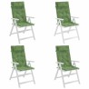 Coussins de chaise à dossier haut lot de 4 modèle de feuille 