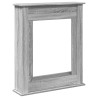 Cadre de cheminée sonoma gris 75x20x87,5 cm bois d'ingénierie 