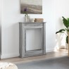 Cadre de cheminée sonoma gris 75x20x87,5 cm bois d'ingénierie 