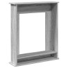 Cadre de cheminée sonoma gris 75x20x87,5 cm bois d'ingénierie 
