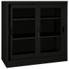 Armoire à portes coulissantes Noir 90x40x90 cm Acier 