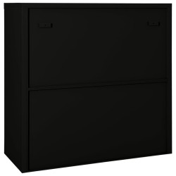 Armoire à portes coulissantes Noir 90x40x90 cm Acier 