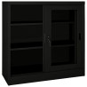 Armoire à portes coulissantes Noir 90x40x90 cm Acier 