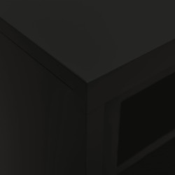 Armoire à portes coulissantes Noir 90x40x90 cm Acier 