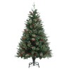 Sapin de Noël avec pommes de pin Vert 120 cm PVC et PE 