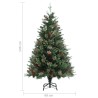 Sapin de Noël avec pommes de pin Vert 120 cm PVC et PE 